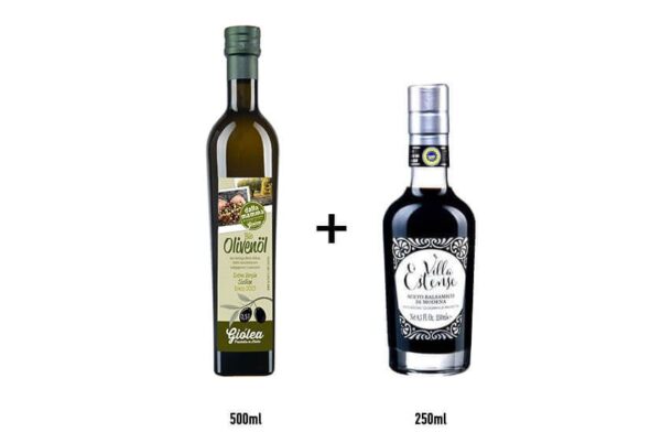 Giolea GeschenkBox 250 ml Olivenol extra vergine 250 ml Aceto Balsamico