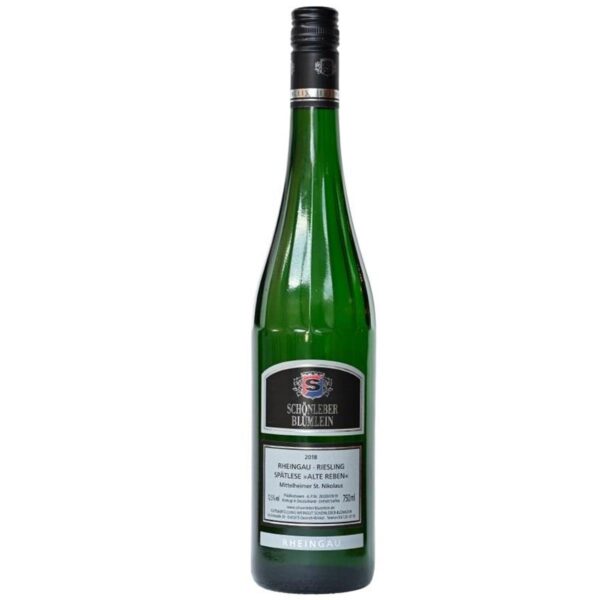 Mittelheimer St Nikolaus Riesling Spaetlese Alte Reben Weingut Schoenleber Bluemlein