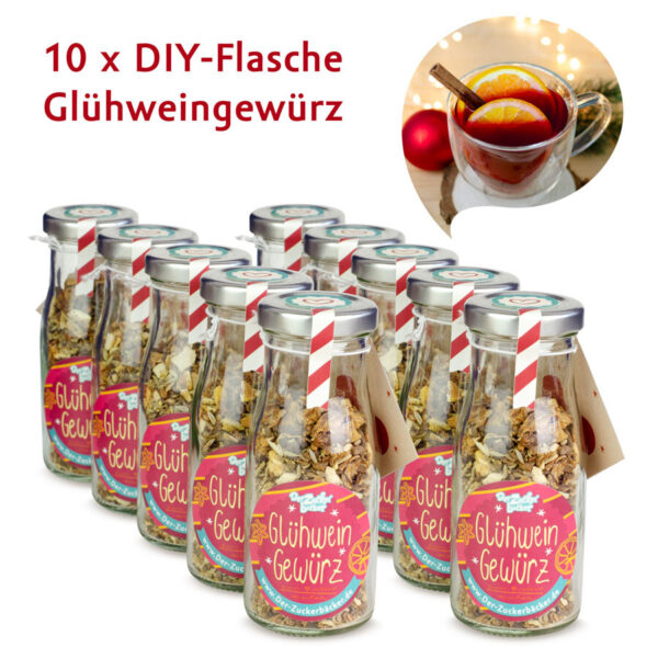 diy flasche gluehweingewuerz 10er set