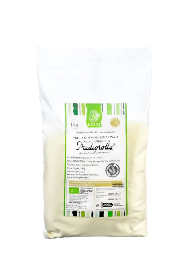 Bio Semola rimacinata Piedigrotta 1 kg - Molini Riggi