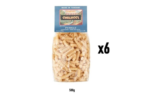 Vorratspack 6x500g Fusilli Nudeln - Pasta Chelucci