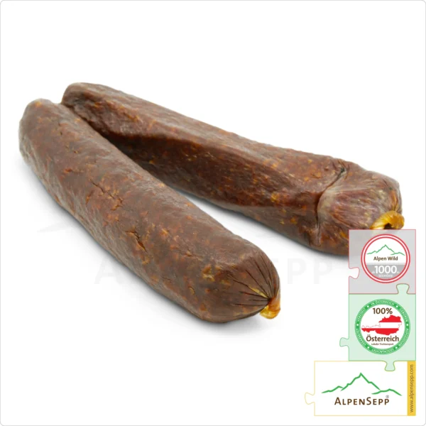 GAMSWURZEN | Rohwurst von der Gams | PREMIUM Wurst vom heimischen Gamswild | 1 Paar