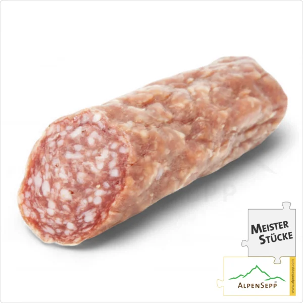 KNOBLAUCHSALAMI | Delikat-aromatische Salami aus Schweinefleisch | PREMIUM Wurstsorte mit Knoblauch Note | 1 Stange