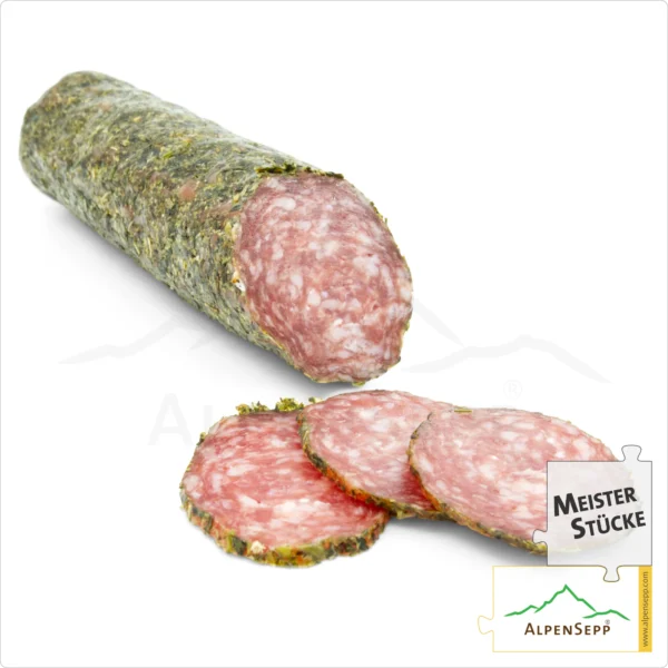 KRÄUTERSALAMI | Delikat-Aromatische Salami mit Kräutern aus Schweinefleisch | PREMIUM Wurstsorte | 1 Stange