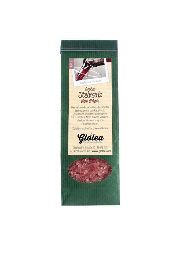 Grobes Steinsalz mit Nero d'avola 150 g - Giolea