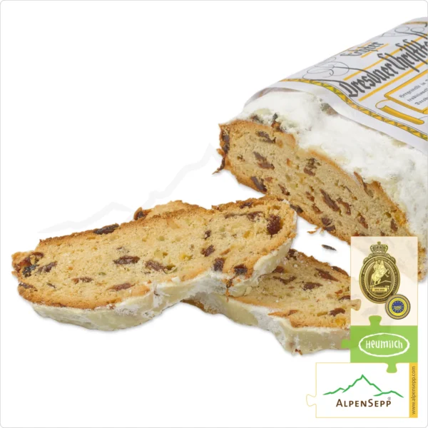 DRESDNER CHRISTSTOLLEN® | Original aus Dresden mit Zutaten vom AlpenSepp | 1,5 kg Stollen mit echter Sennereibutter und Butterschmalz aus Heumilch®